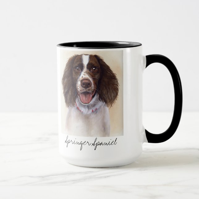 Springer Spaniel Painted in Watercolour Mug (Right)