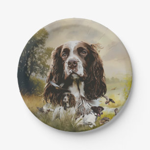 Springer Spaniel Paper Plates