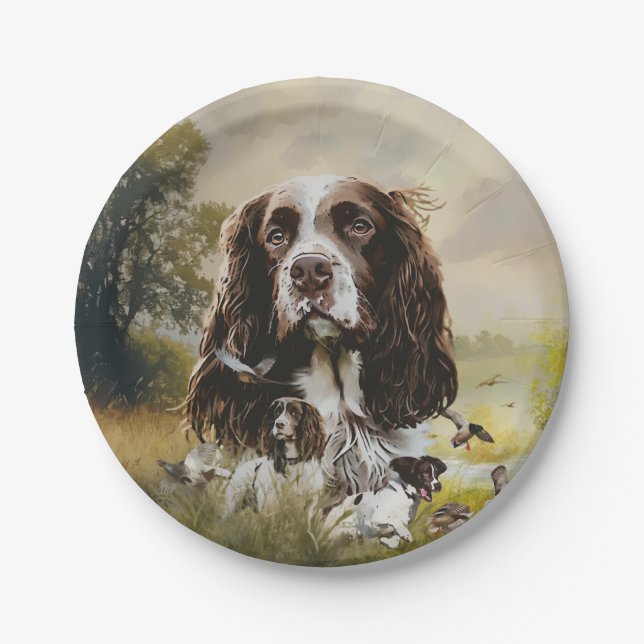 Springer Spaniel Paper Plates (Front)