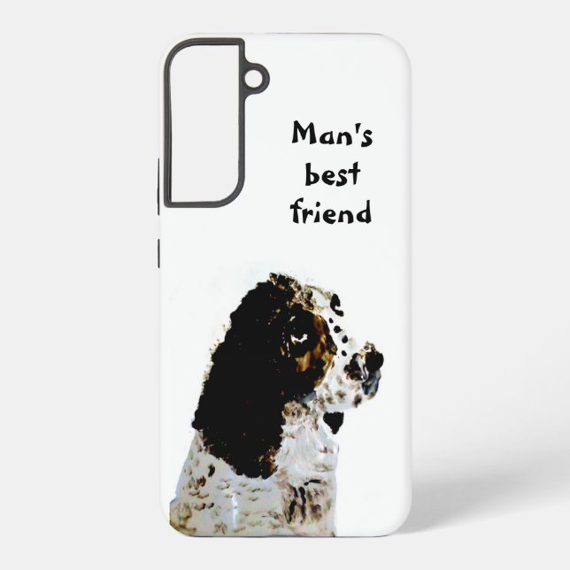 Springer Spaniel Pet Portrait Painting Samsung Galaxy Case (Back)