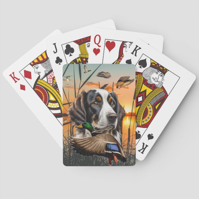 Springer Spaniel Playing Cards, Duck Hunting Poker Cards (Back)