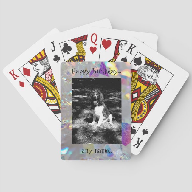 Springer spaniel playing cards. poker cards (Back)