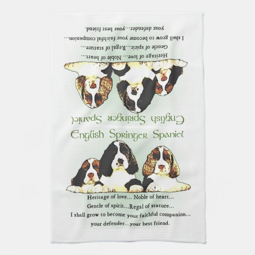 Springer Spaniel Puppies Kitchen Towel