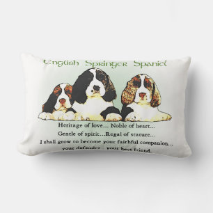 Springer Spaniel Puppies Lumbar Pillow