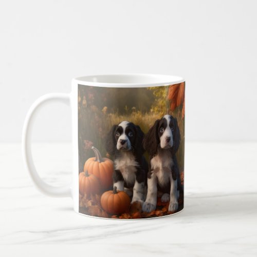 Springer Spaniel Puppy Autumn Delight Pumpkin  Coffee Mug