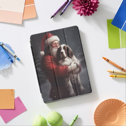 Springer Spaniel Santa Claus Festive Christmas iPad Air Cover