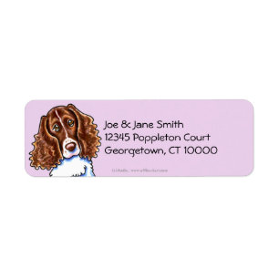 Springer Spaniel Solid Thistle Label