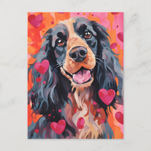 Springer Spaniel Valentines day Postcard