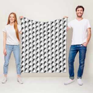 Springer Spaniel Vintage Dog Art Fleece Blanket