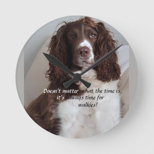 Springer spaniel wall clock