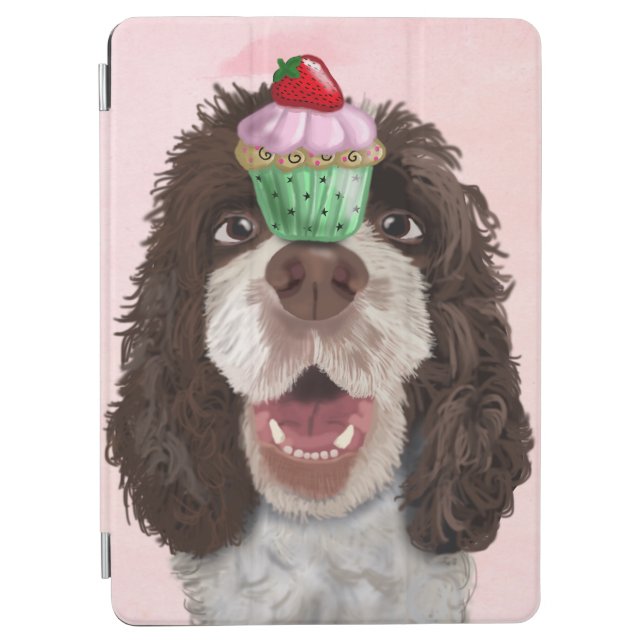 Springer Spaniel with Cupcake 2 iPad Air Cover (Front)