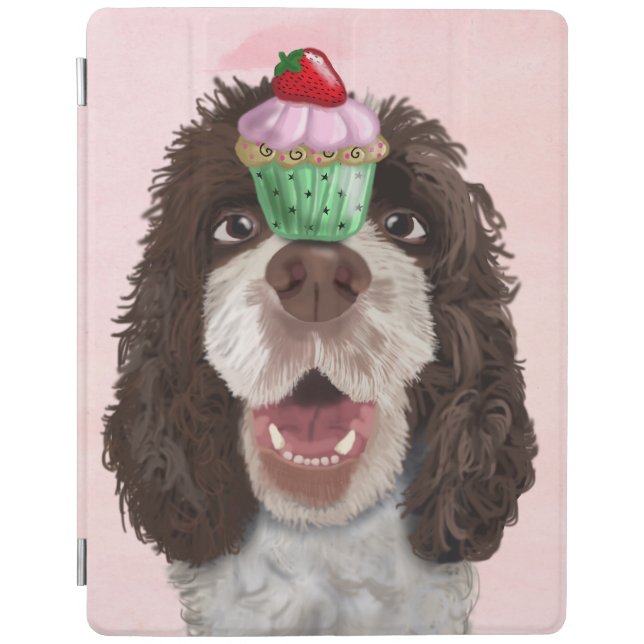 Springer Spaniel with Cupcake 2 iPad Air Cover (Front)