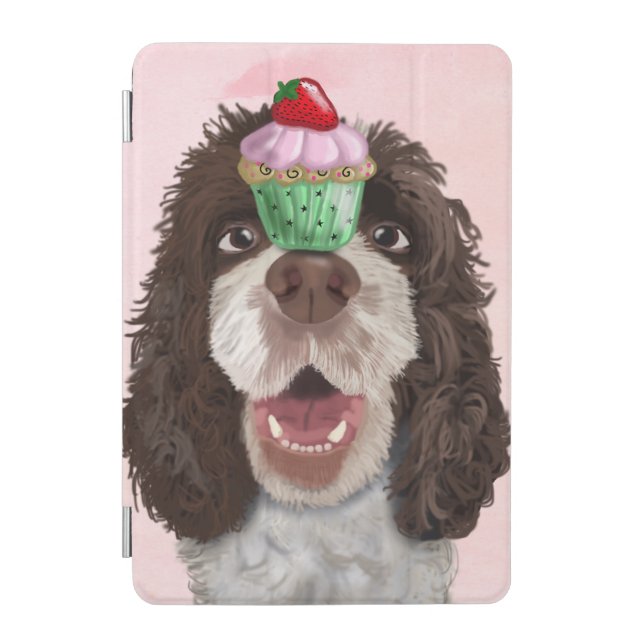 Springer Spaniel with Cupcake 2 iPad Mini Cover (Front)