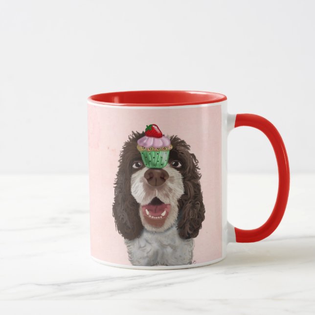 Springer Spaniel with Cupcake 2 Mug (Right)