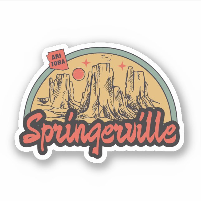 Springerville, Arizona  Sticker (Front)