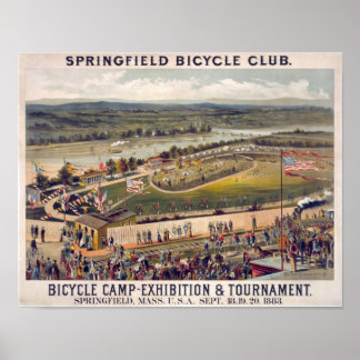 Springfield Bicycle Club Vintage Poster Art