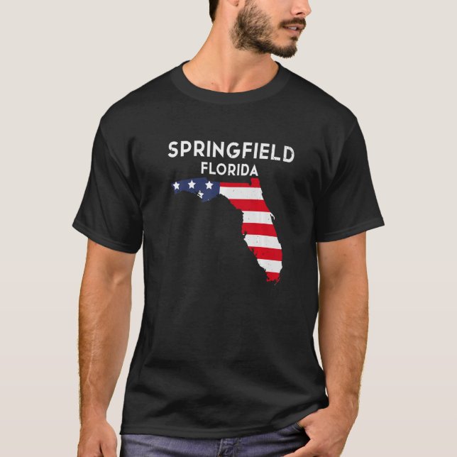 Springfield Florida USA State America Travel Flori T-Shirt (Front)