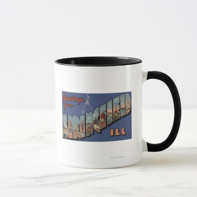 Springfield, Illinois - Large Letter Scenes Mug (Right)
