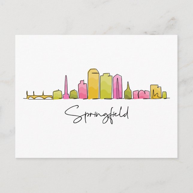 Springfield ILLINOIS Postcard (Front)