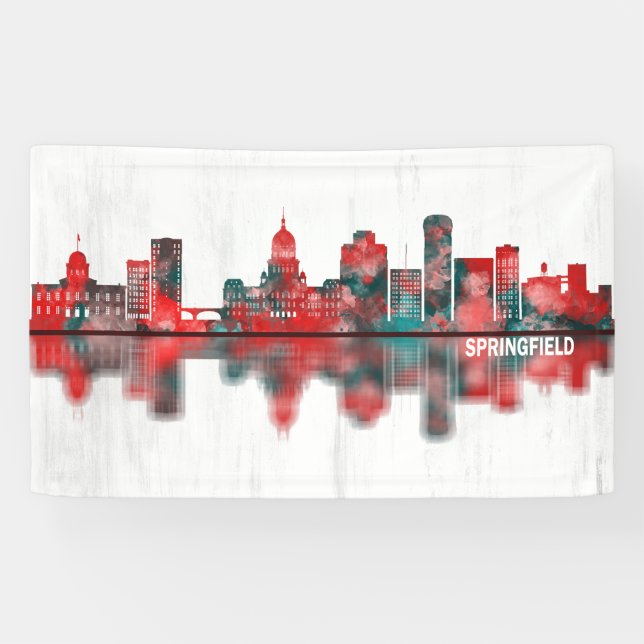 Springfield Illinois Skyline Banner (Horizontal)