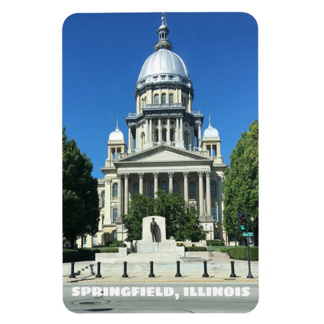 Springfield, Illinois State Capitol Building Magnet (Vertical)