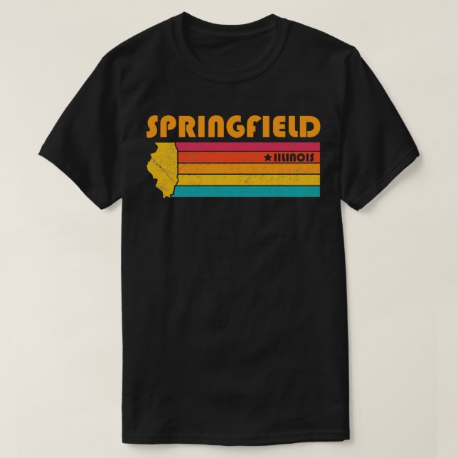Springfield Illinois Vintage Distressed Souvenir T-Shirt (Design Front)