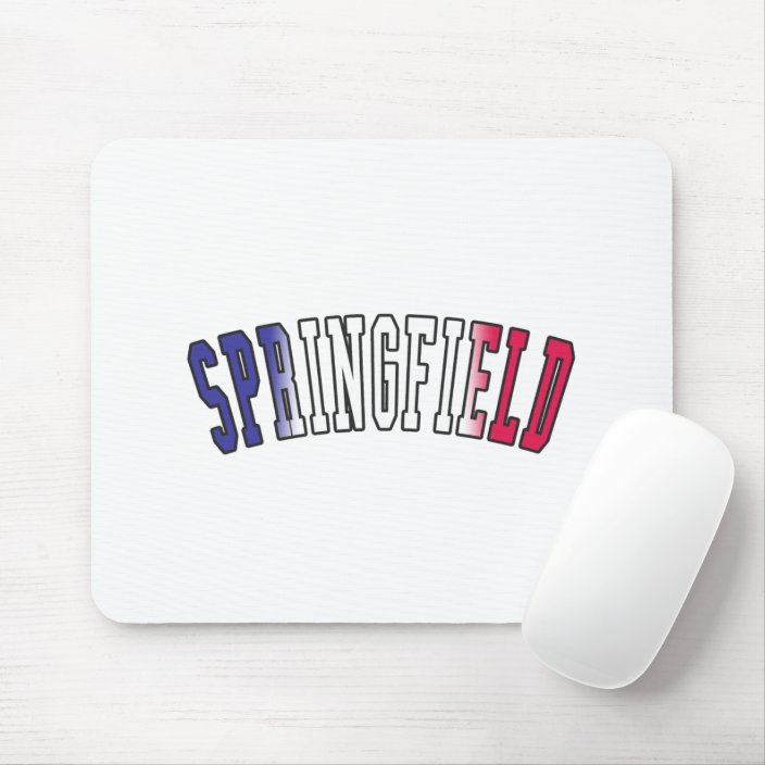 Springfield in Illinois State Flag Colors Mouse Pad