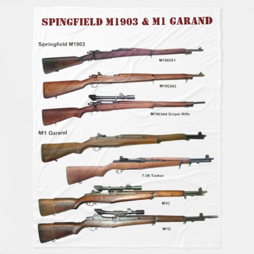 SPRINGFIELD M1903  M1 GARAND FLEECE BLANKET