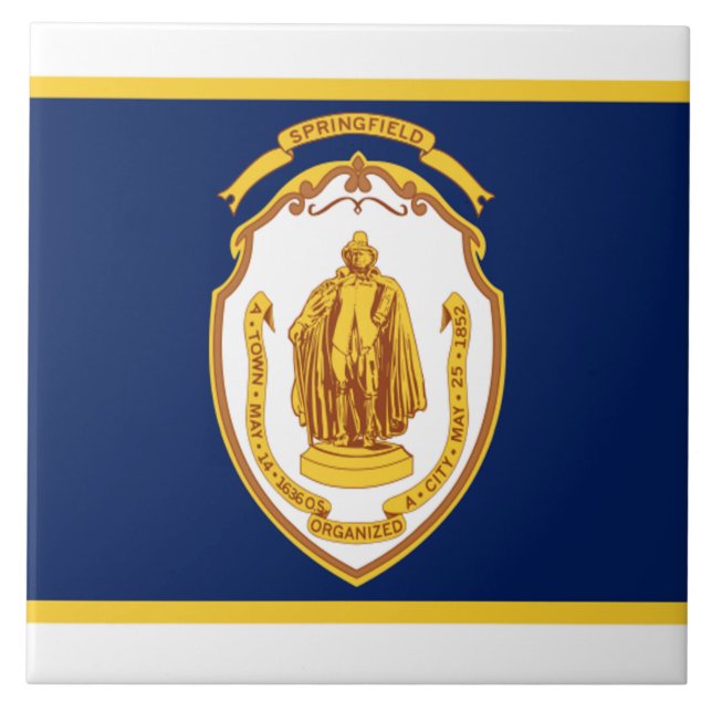 Springfield (Massachusetts) city flag Ceramic Tile (Front)