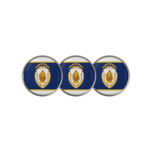 Springfield (Massachusetts) city flag Golf Ball Marker