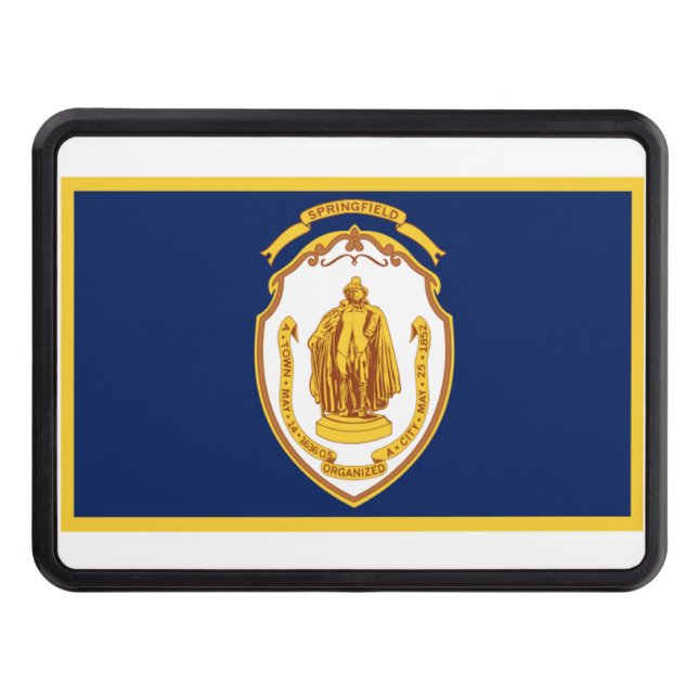 Springfield (Massachusetts) city flag Hitch Cover (Front)