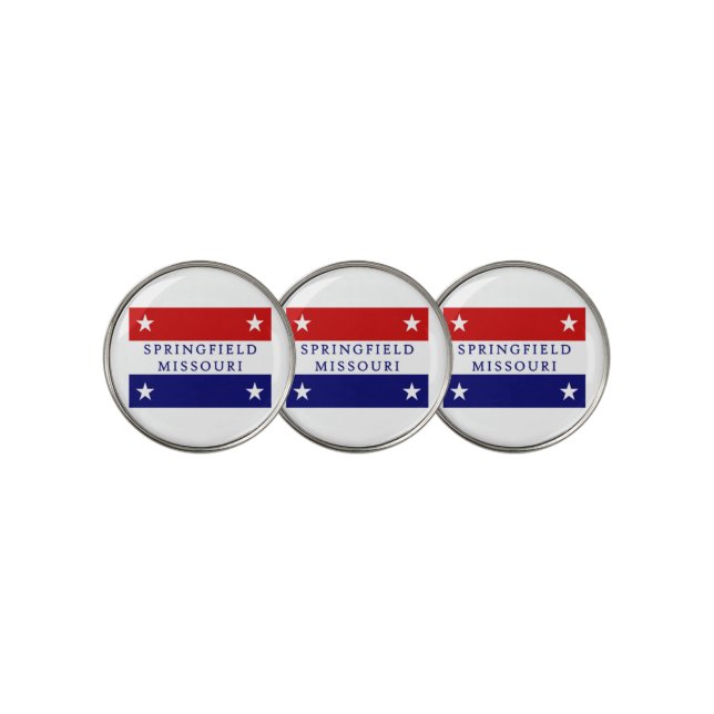 Springfield (Missouri) city flag Golf Ball Marker (3 Up)