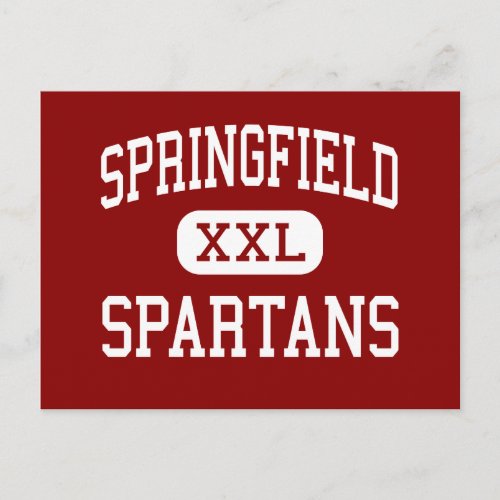 Springfield _ Spartans _ High School _ Akron Ohio Postcard