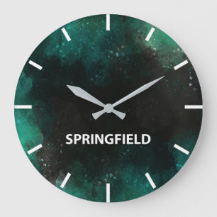 Springfield Time Zone Newsroom Wall Large Clock
