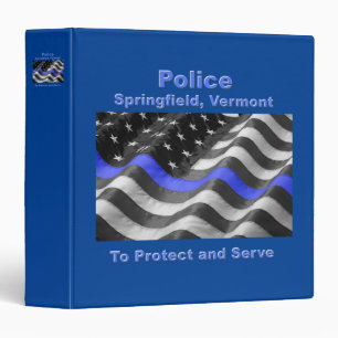 Springfield, Vermont. Police 3 Ring Binder