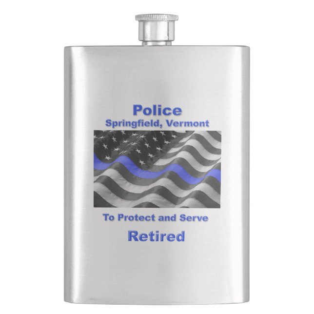 Springfield, Vermont. Police Flask (Front)