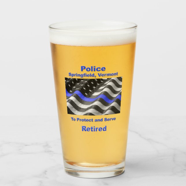 Springfield, Vermont. Police Glass (Front Filled)