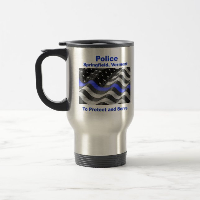 Springfield, Vermont. Police Travel Mug (Left)