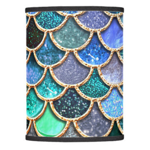 Springlike multicolor Glitter Mermaid Scales Lamp Shade