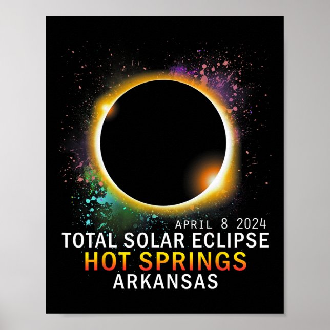 Springs Arkansas Total Solar Eclipse April 8 2024  Poster (Front)