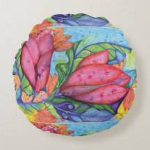 Spring's dream round pillow