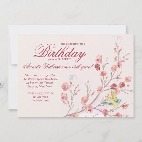 Springs Embrace Birthday Party Invitation