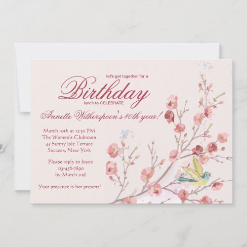 Springs Embrace Birthday Party Invitation