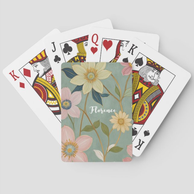Spring's Gentle Awakening Personalized Poker Cards (Back)