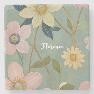 Spring's Gentle Awakening Personalized Stone Coaster