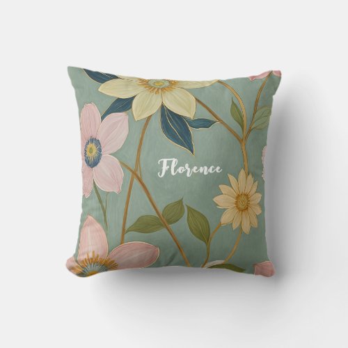 Springs Gentle Awakening Personalized Throw Pillow