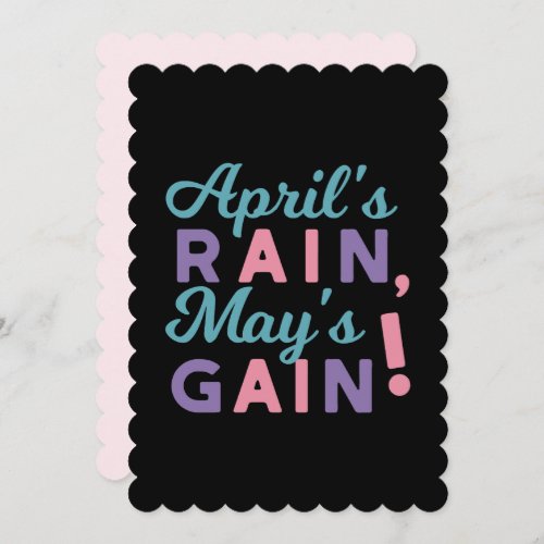 Springs Promise _ Aprils Rain Mays Gain Holiday Card