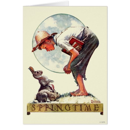 Springtime, 1935 boy with bunny (Front)