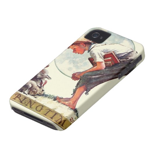 Springtime, 1935 boy with bunny Case-Mate iPhone case (Bottom)