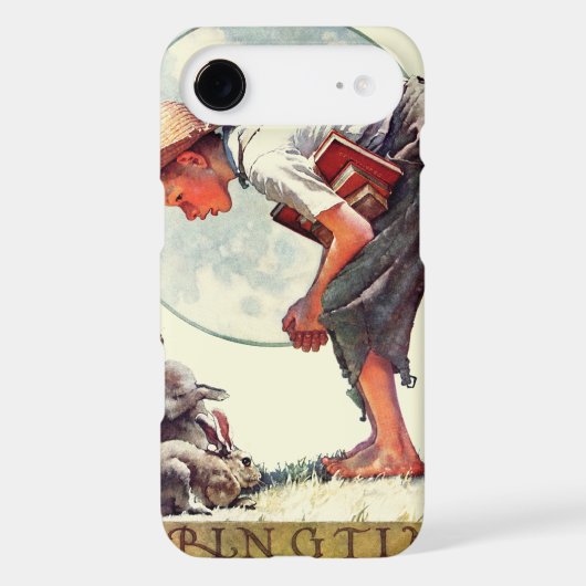 Springtime, 1935 boy with bunny Case-Mate iPhone case (Back)